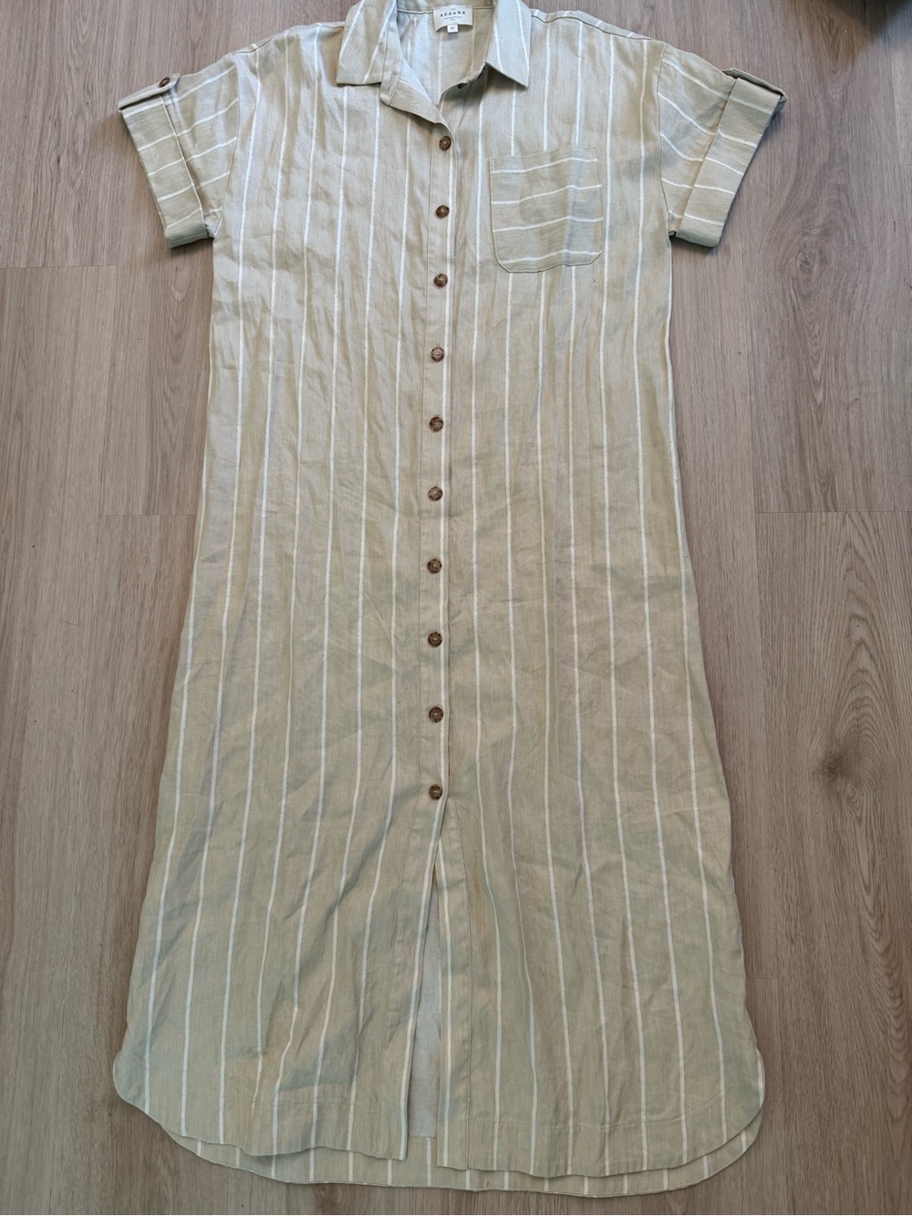 Sezane Alani Dress Belted Caftan 36 - Picture 4 of 6